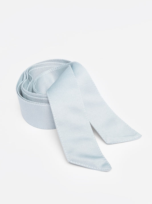 Maya Pale Blue Satin Sash Belt
