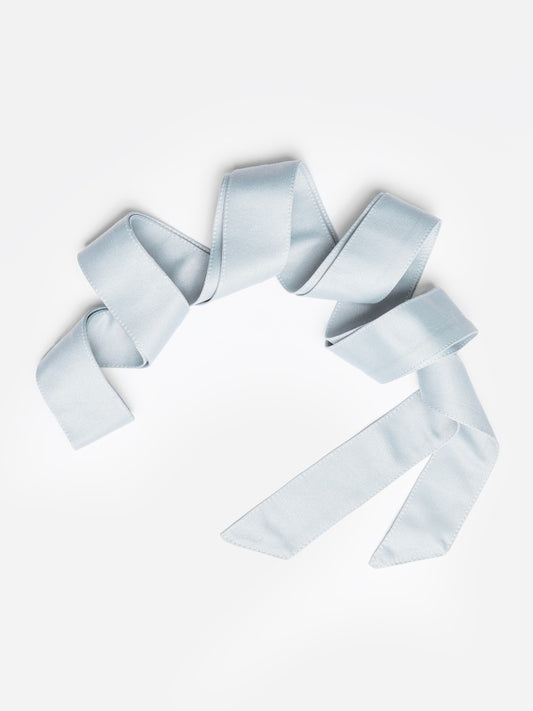 Maya Pale Blue Satin Sash Belt