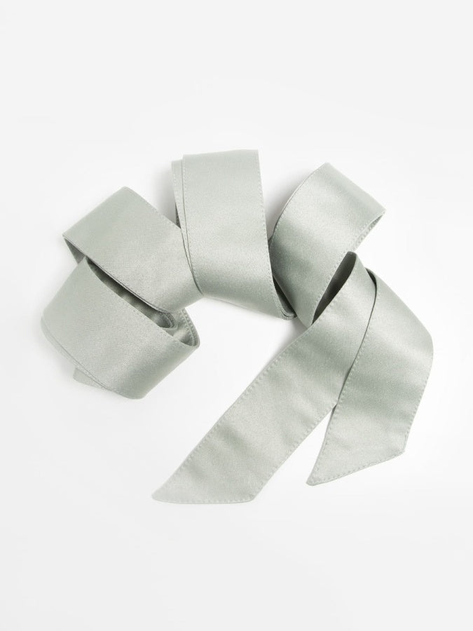 Maya Sage Green Satin Sash Belt