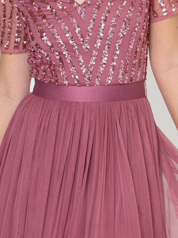 Maya Desert Rose Satin Sash Belt