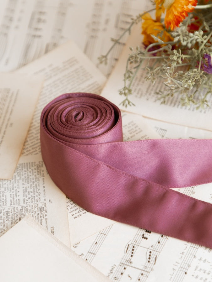 Maya Desert Rose Satin Sash Belt