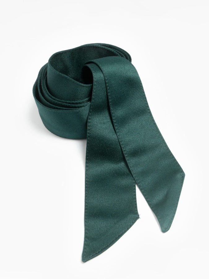 Maya Emerald Green Satin Sash Belt