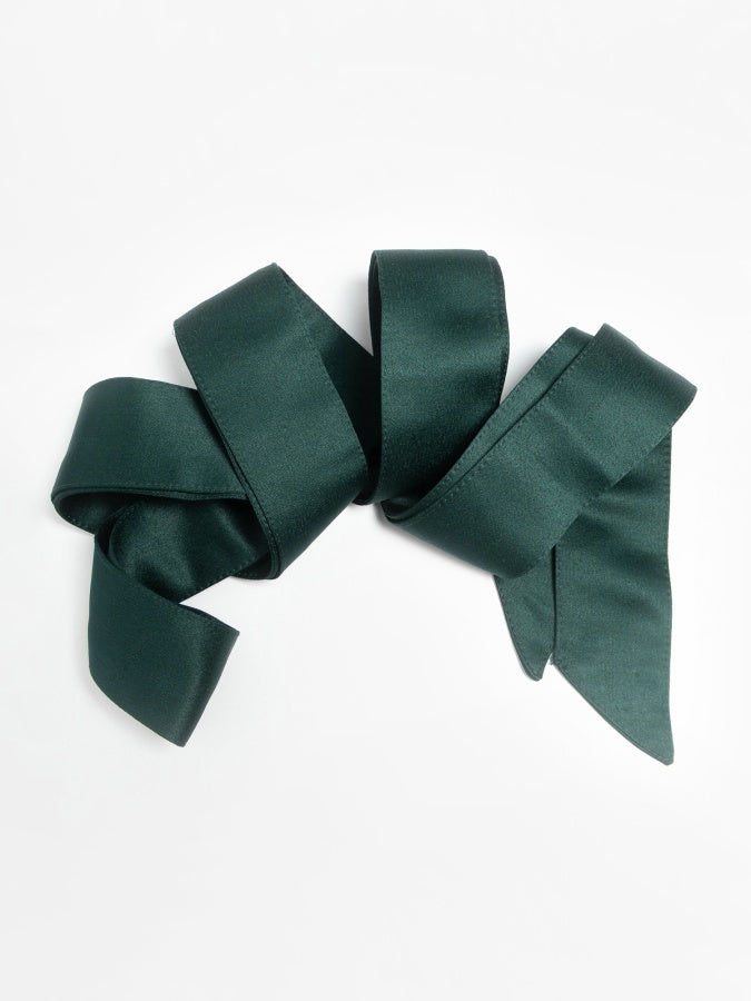 Maya Emerald Green Satin Sash Belt
