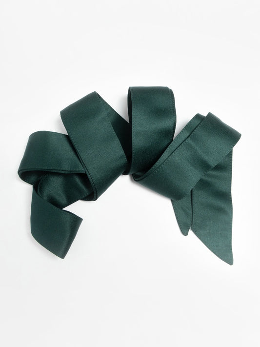 Maya Emerald Green Satin Sash Belt