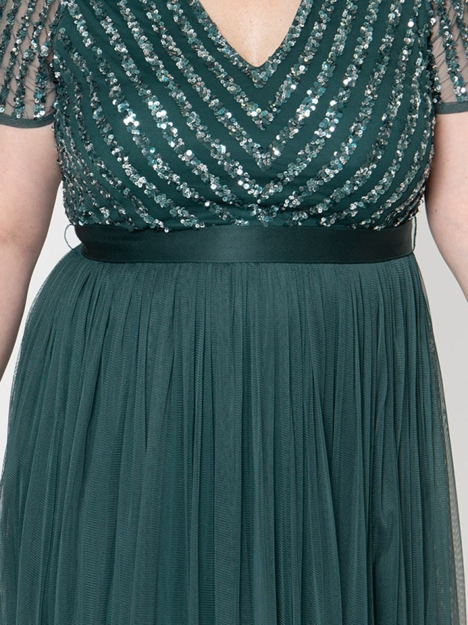 Maya Emerald Green Satin Sash Belt