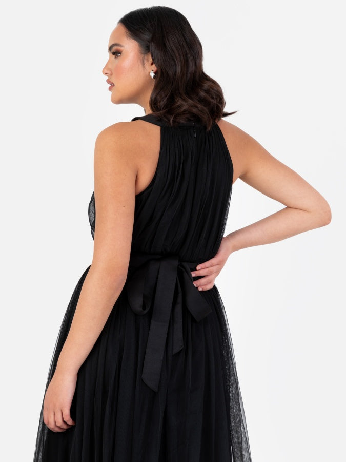 Anaya With Love Recycled Black Halter Neck Maxi Dress