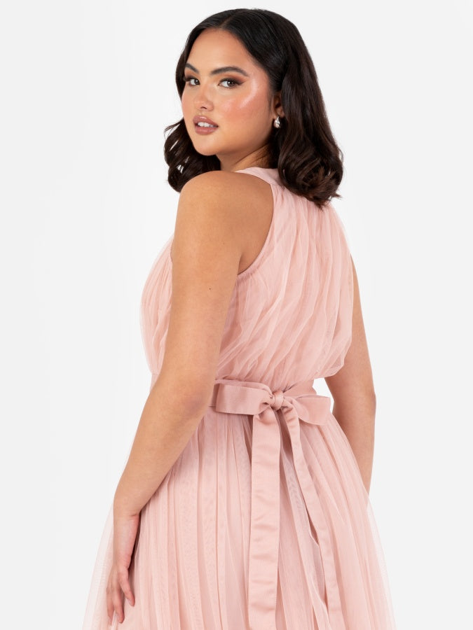 Anaya With Love Recycled Peach Halter Neck Maxi Dress