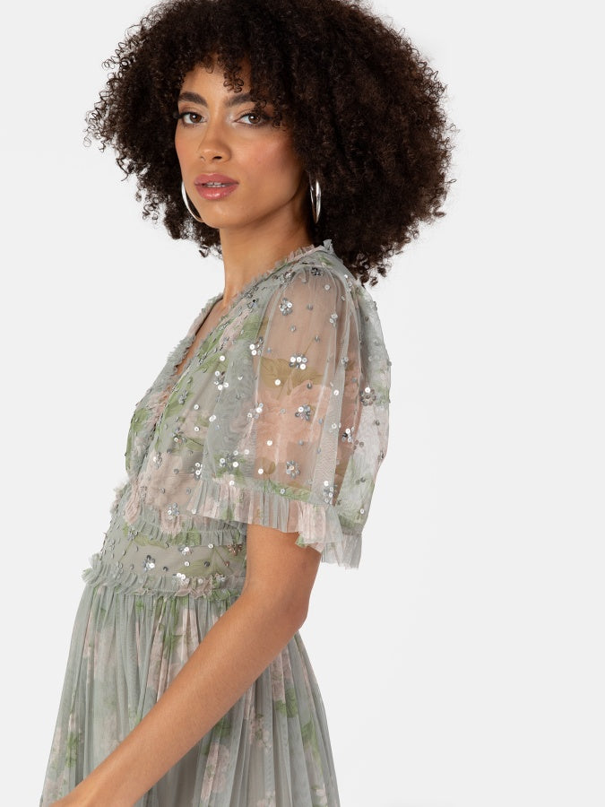 Anaya With Love Recycled Floral & Sequin Maxi Dress