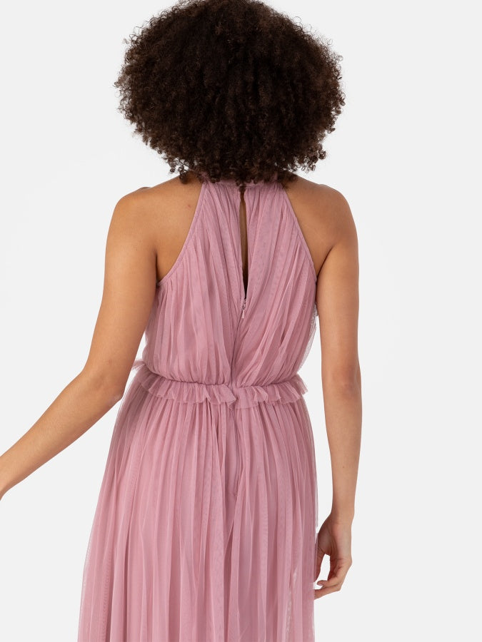 Anaya With Love Recycled Blush Pink Keyhole Halter Neck Maxi Dress