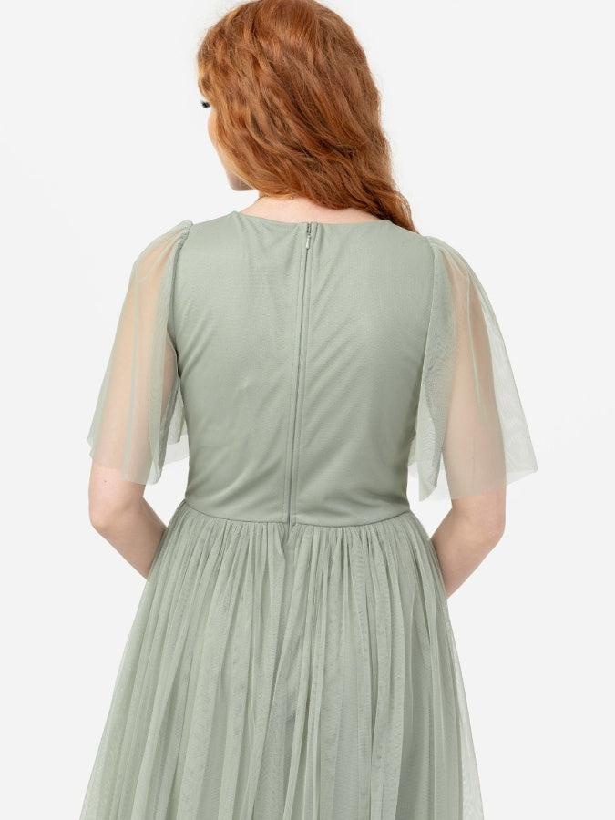 Anaya With Love Recycled Frosty Green Twist Detail Maxi Dress