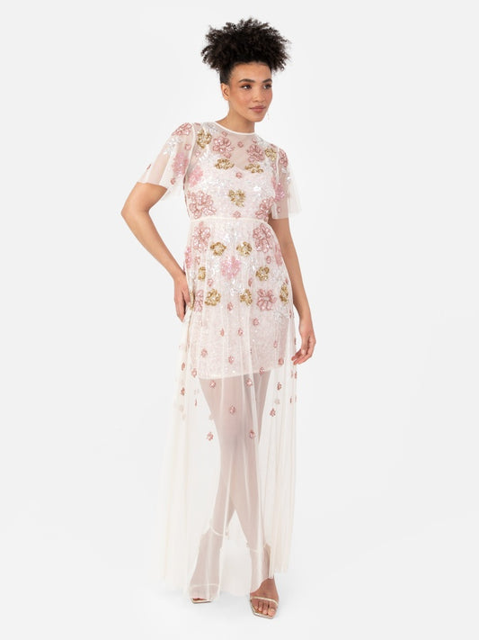 Maya 2 in 1 Floral Embellished Maxi Dress