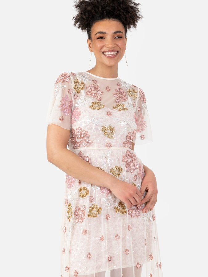 Maya 2 in 1 Floral Embellished Maxi Dress