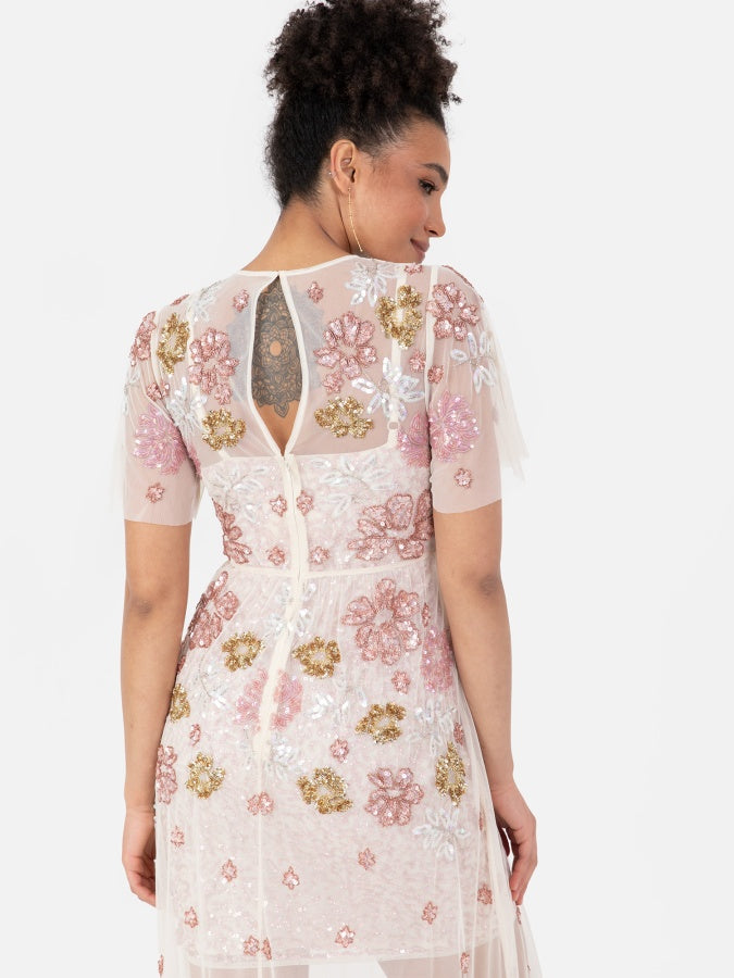 Maya 2 in 1 Floral Embellished Maxi Dress