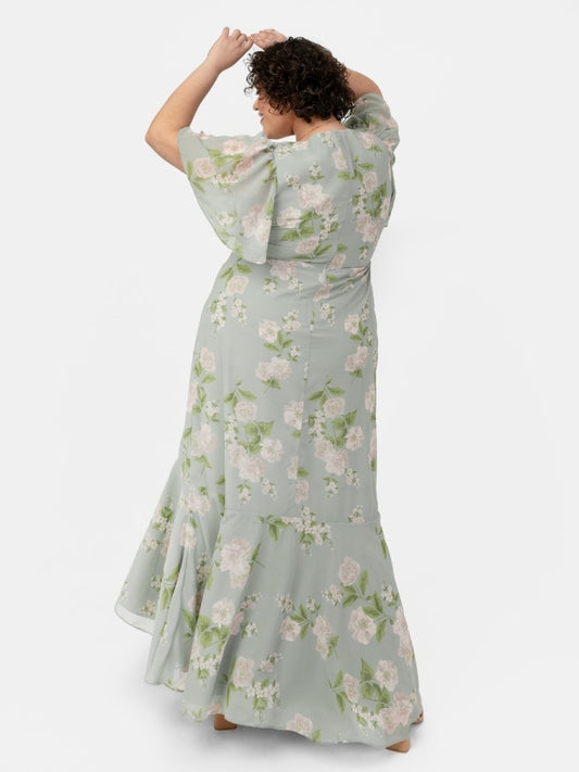 Anaya With Love Recycled Floral Ruffle Maxi Dress