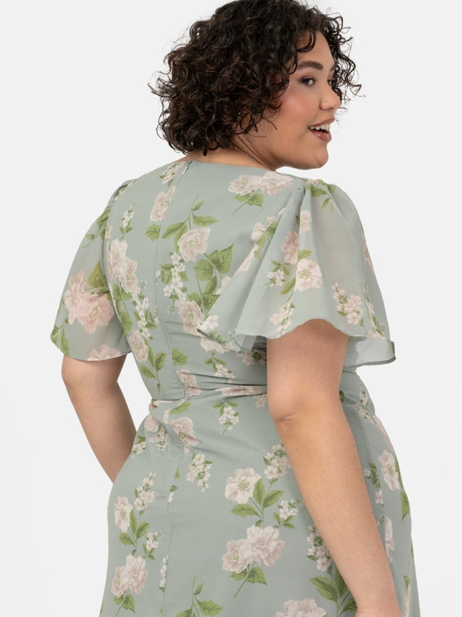 Anaya With Love Recycled Floral Ruffle Maxi Dress