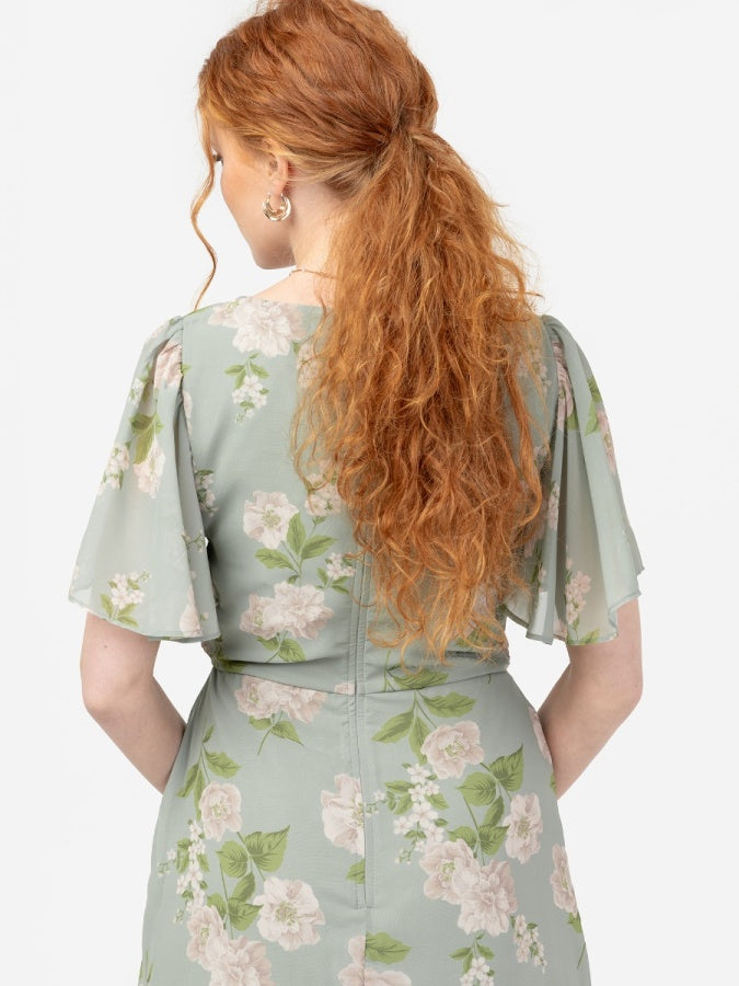 Anaya With Love Recycled Floral Ruffle Maxi Dress