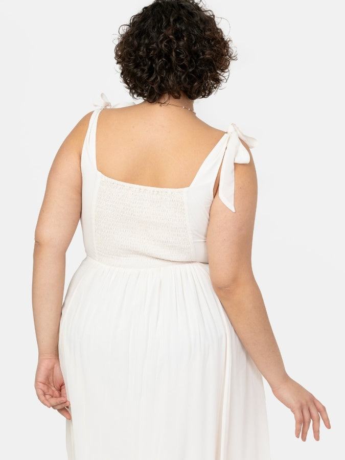 Anaya with Love Recycled Ivory Strappy Maxi Dress