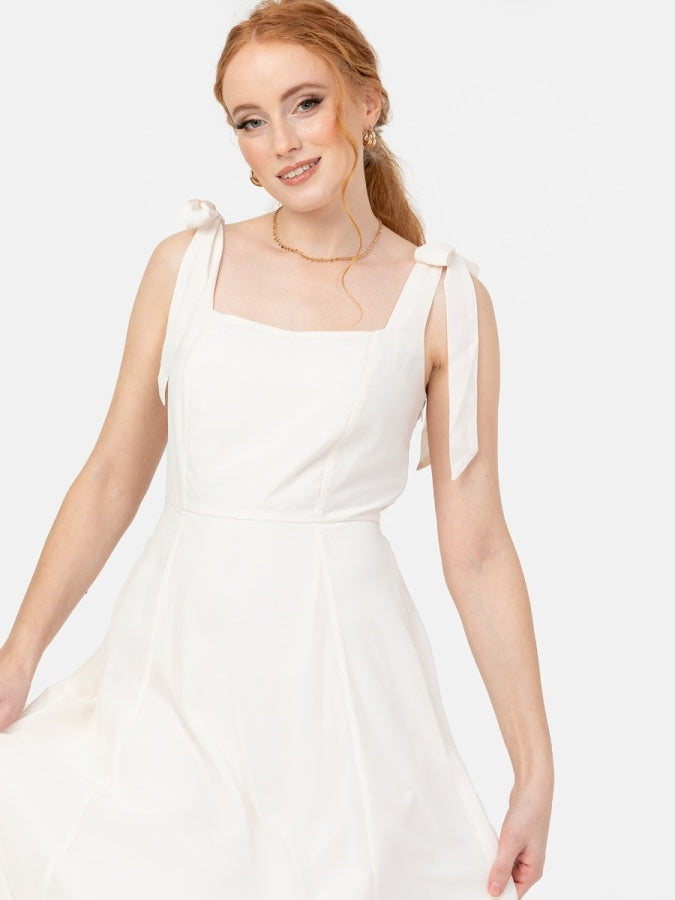 Anaya with Love Recycled Ivory Strappy Maxi Dress