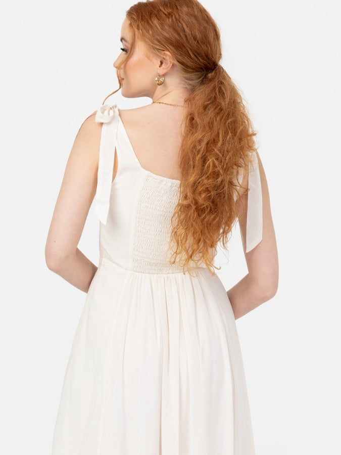 Anaya with Love Recycled Ivory Strappy Maxi Dress