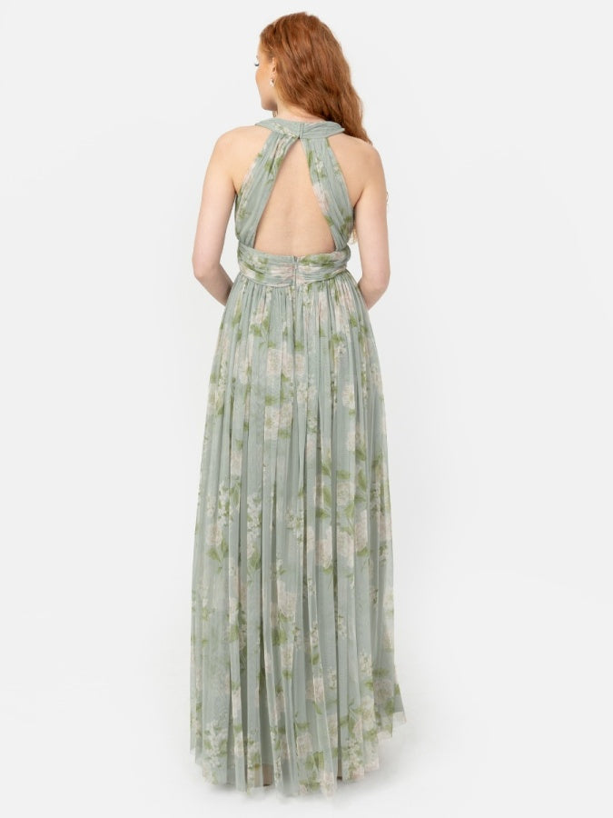 Anaya With Love Recycled Floral Print Open Back Maxi Dress