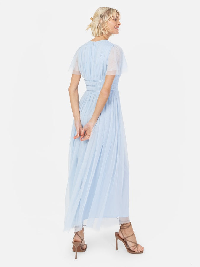 Anaya With Love Recycled Light Blue Midaxi Dress With Keyhole Detail