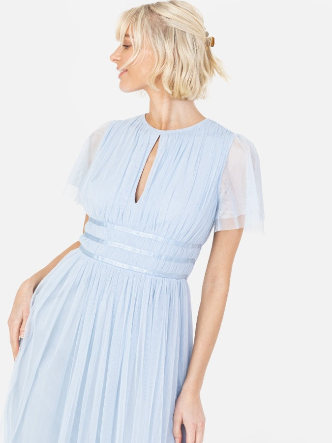 Anaya With Love Recycled Light Blue Midaxi Dress With Keyhole Detail