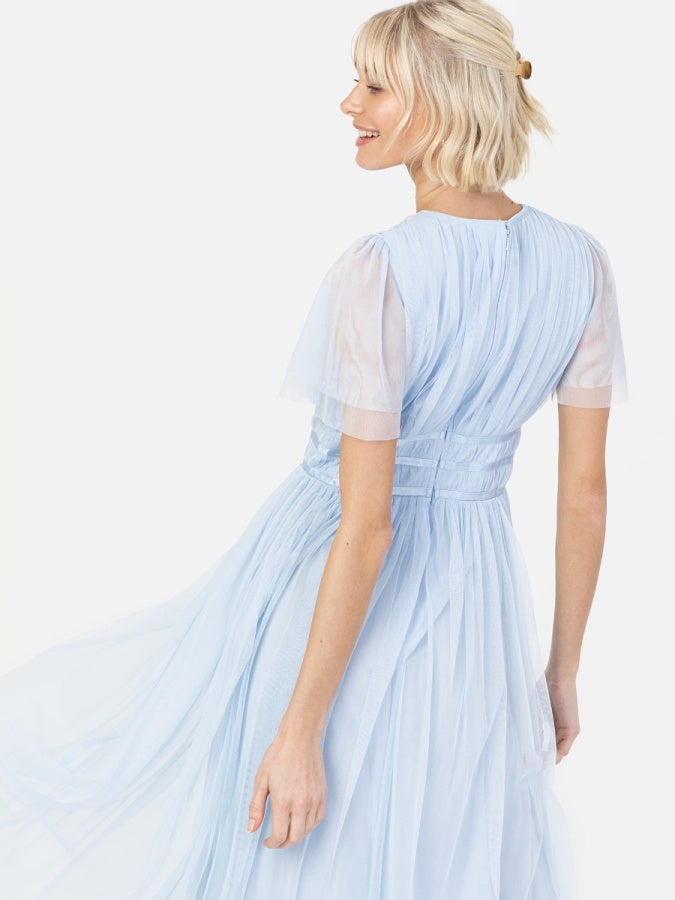 Anaya With Love Recycled Light Blue Midaxi Dress With Keyhole Detail