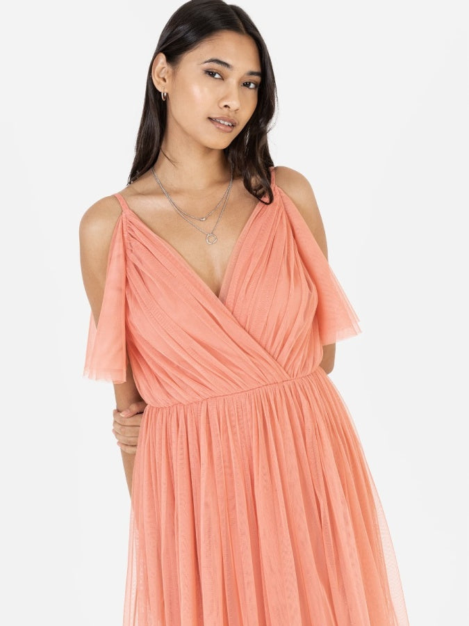 Anaya with Love Recycled Coral Cami Maxi Dress
