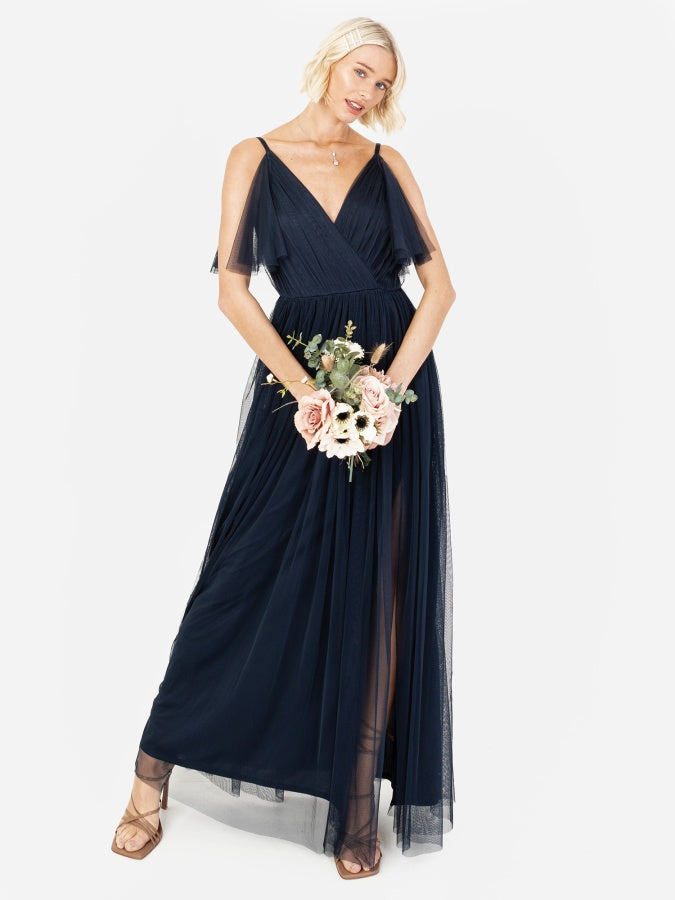 Anaya with Love Recycled Navy Cami Maxi Dress