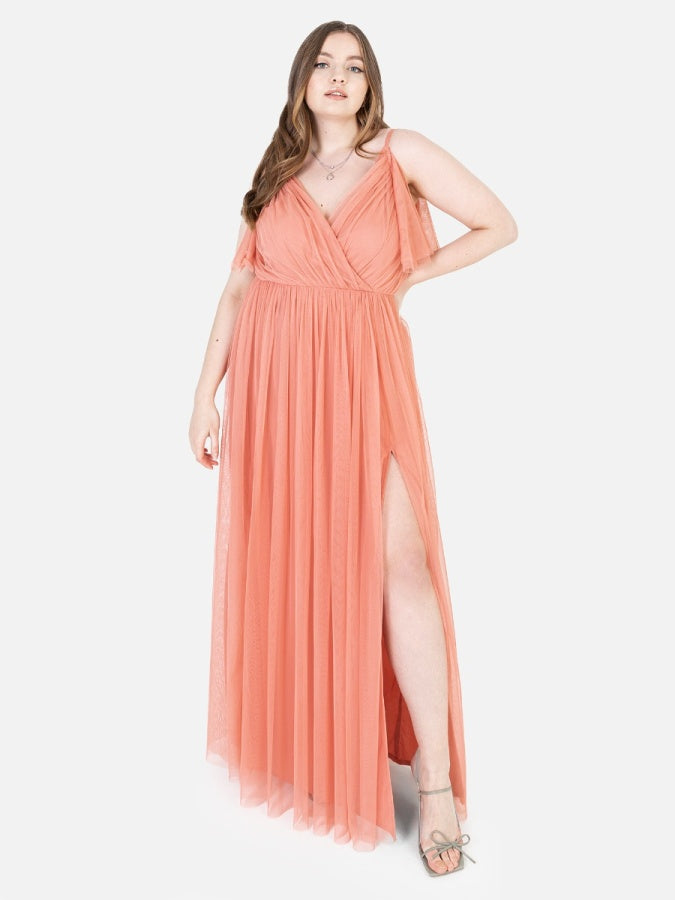 Anaya with Love Recycled Coral Cami Maxi Dress