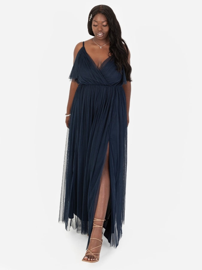 Anaya with Love Recycled Navy Cami Maxi Dress