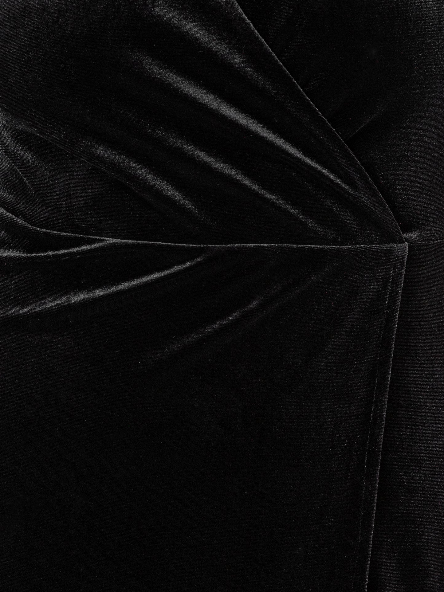 Maya Black Faux Wrap Short Sleeve Velvet Maxi Dress