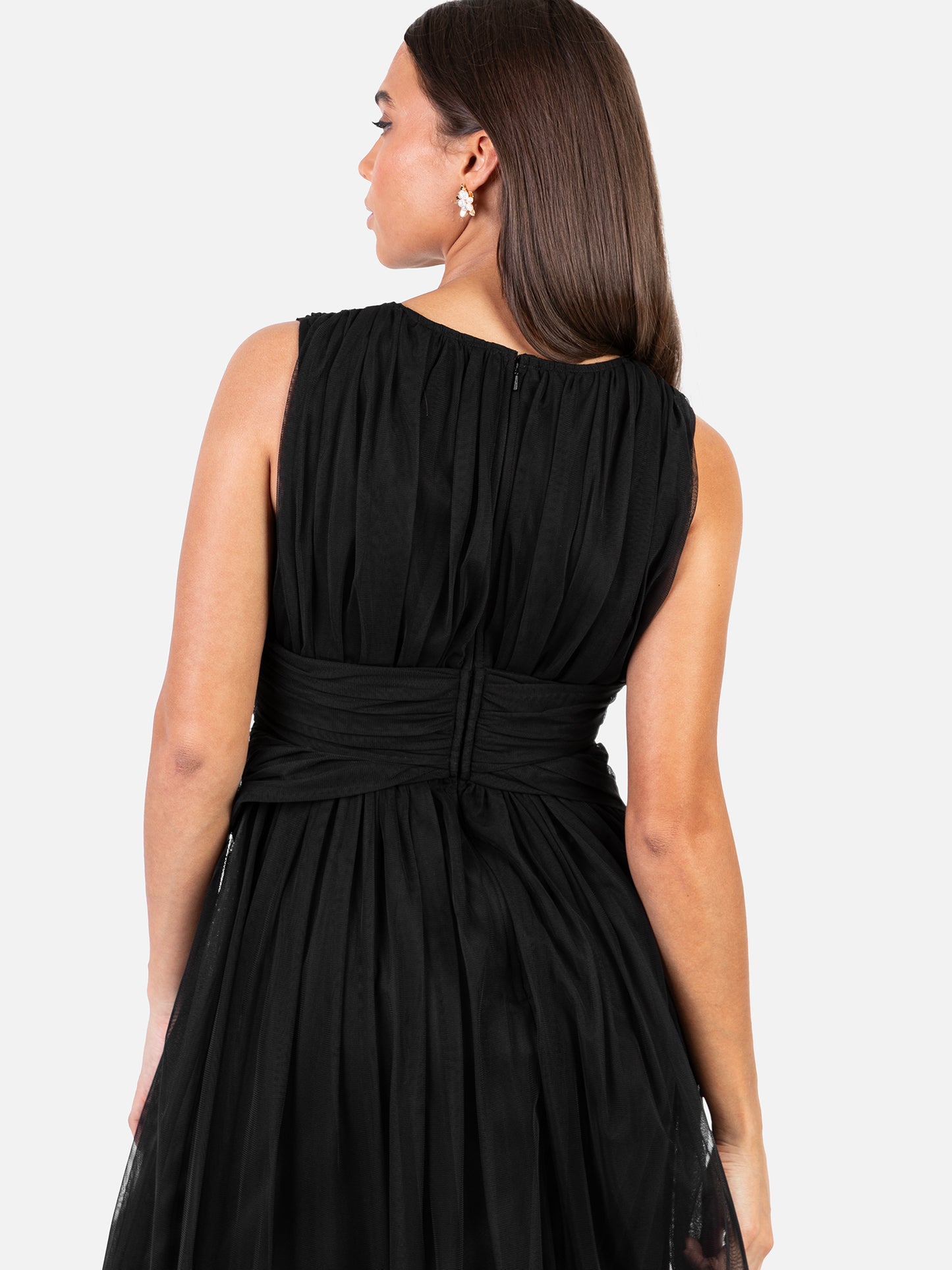 Anaya With Love Recycled Black Sleeveless V Neck Maxi Dress