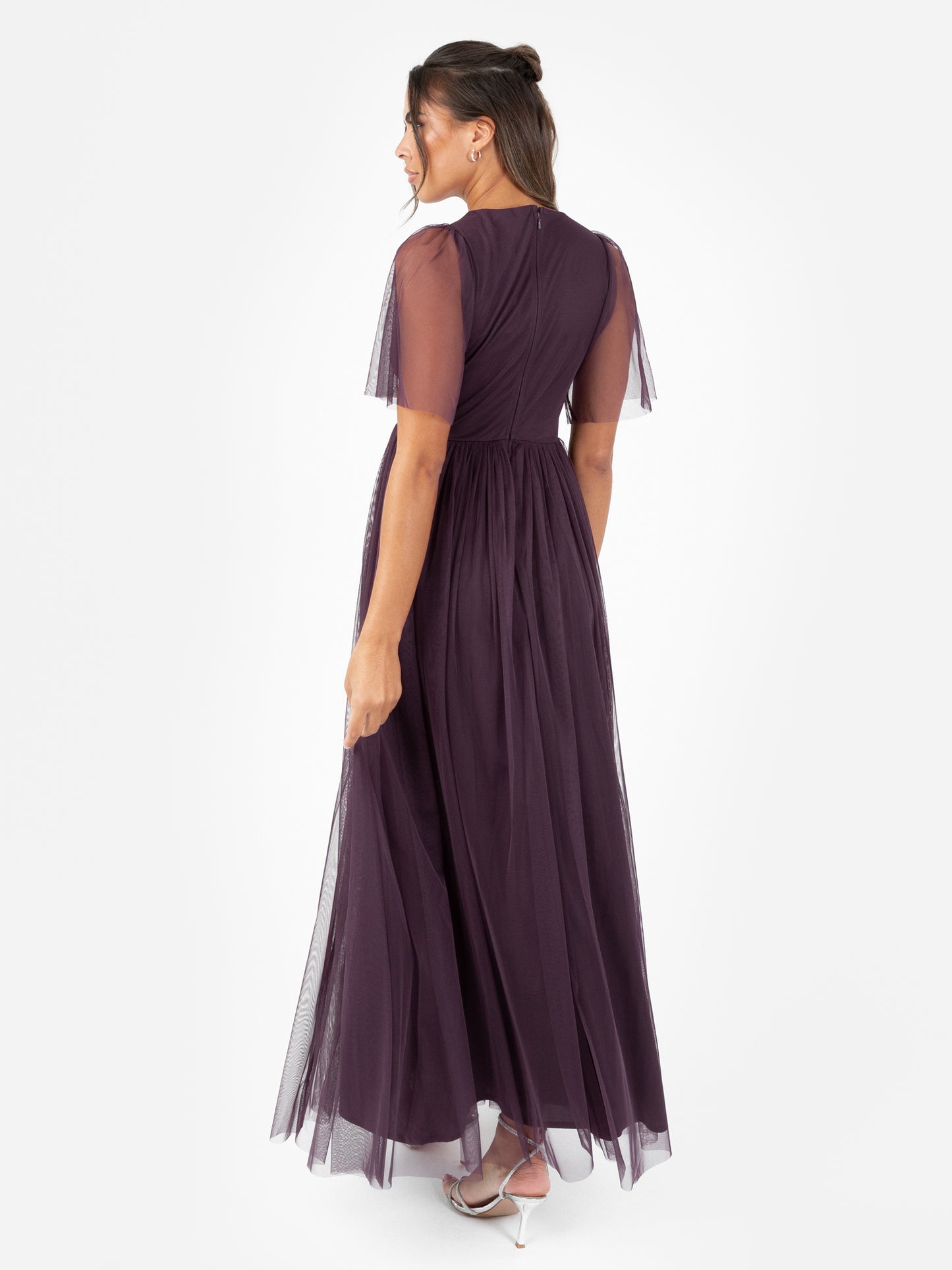Anaya With Love Recycled Fig Twist Detail Maxi Dress