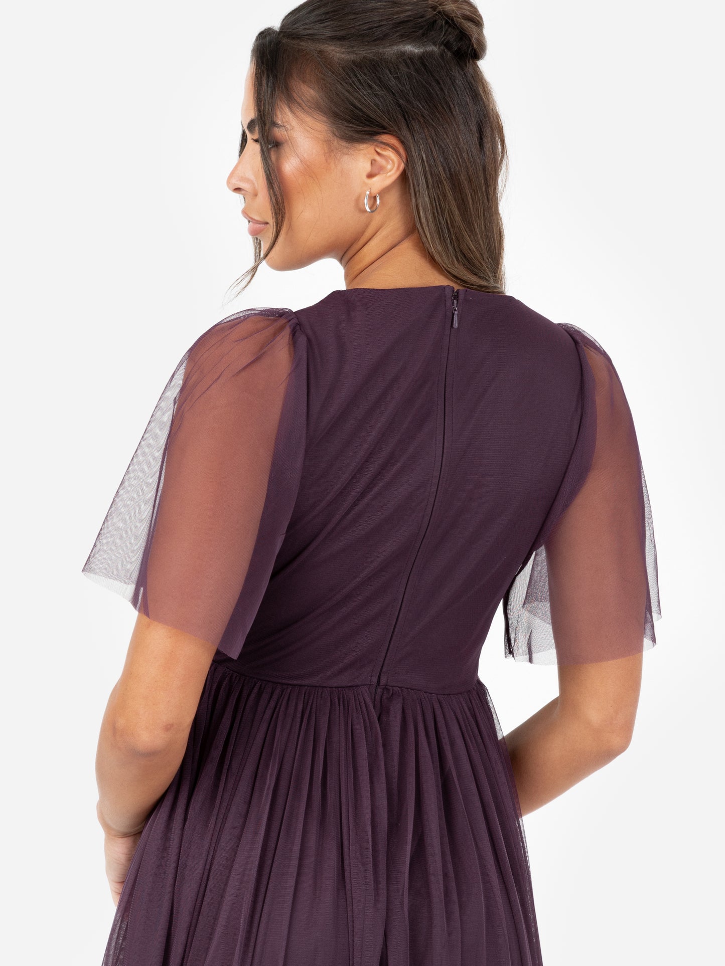 Anaya With Love Recycled Fig Twist Detail Maxi Dress