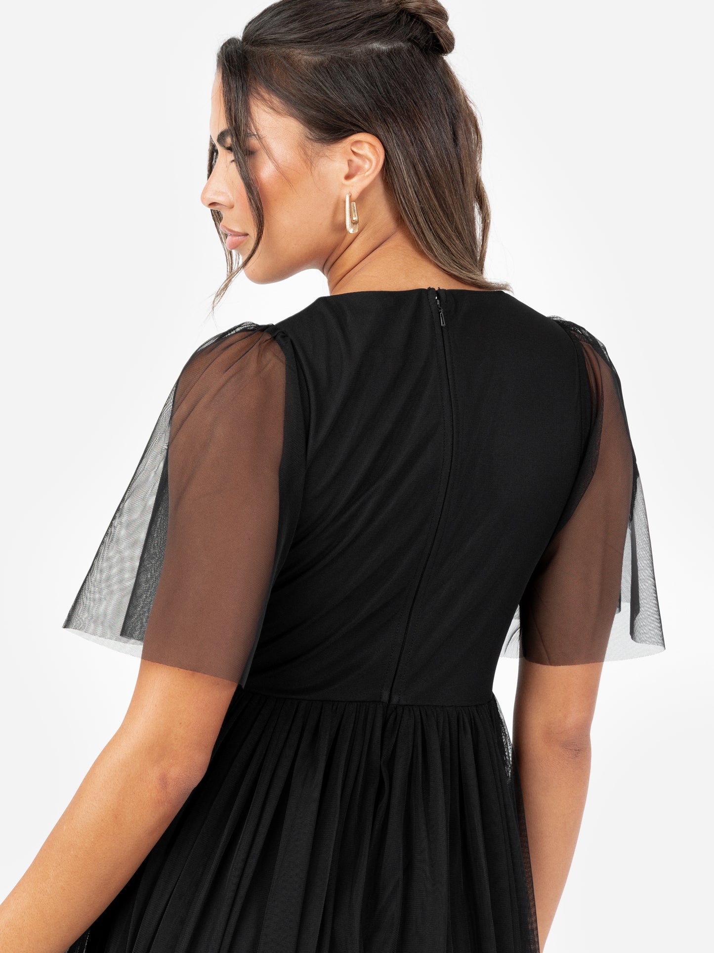 Anaya With Love Recycled Black Twist Detail Maxi Dress