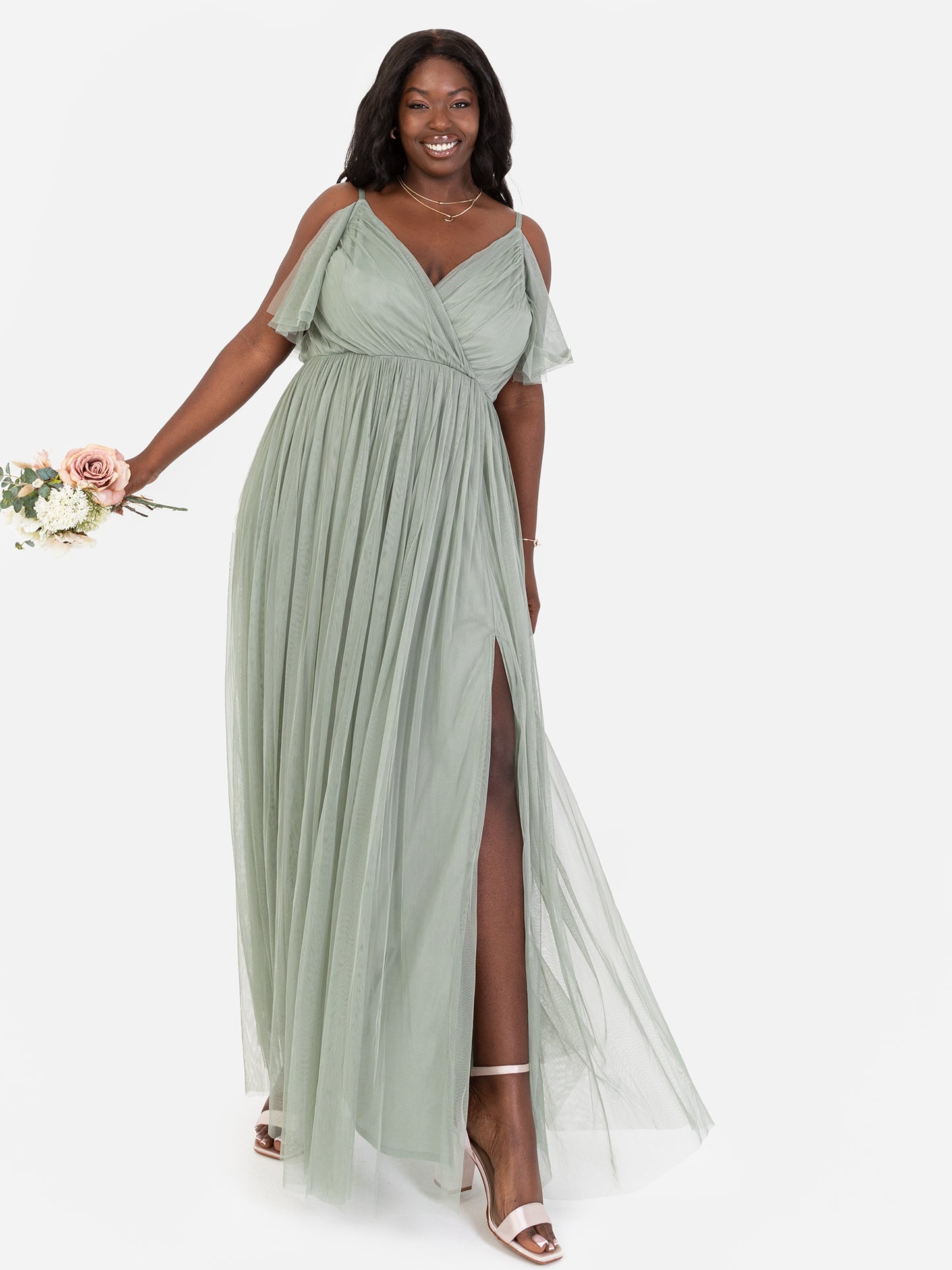 Anaya with Love Recycled Frosty Green Cami Maxi Dress
