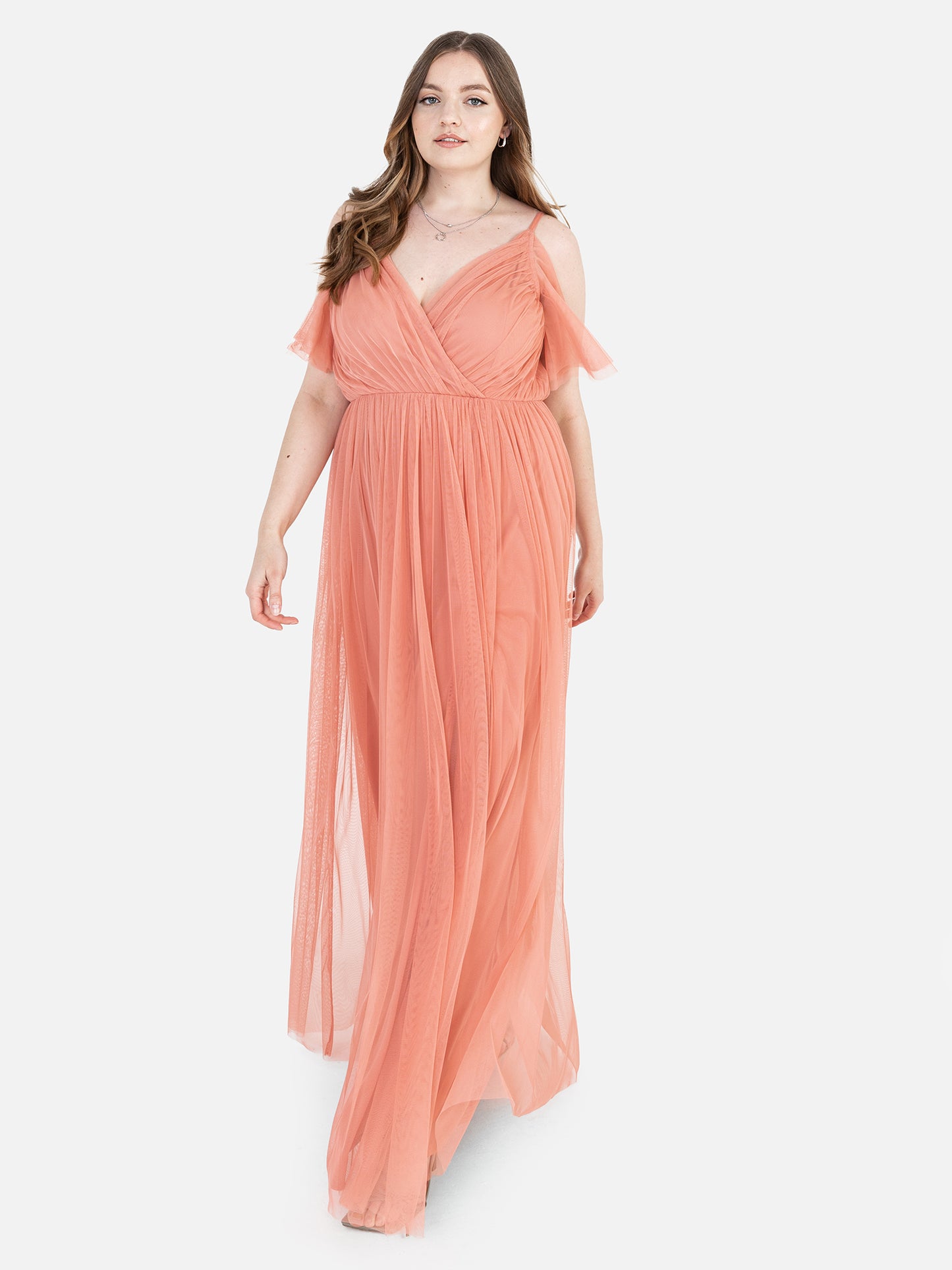 Anaya with Love Recycled Coral Cami Maxi Dress