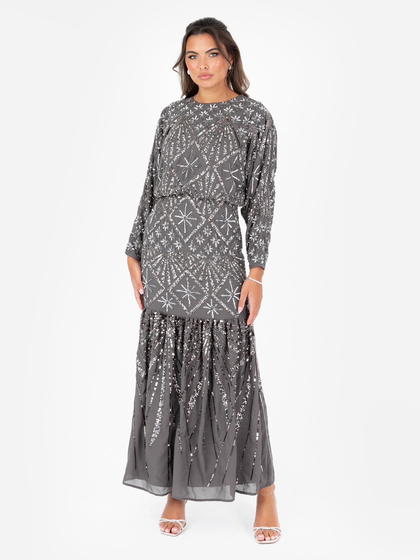 Maya Celestial Embellishment Long Sleeve Maxi Dress