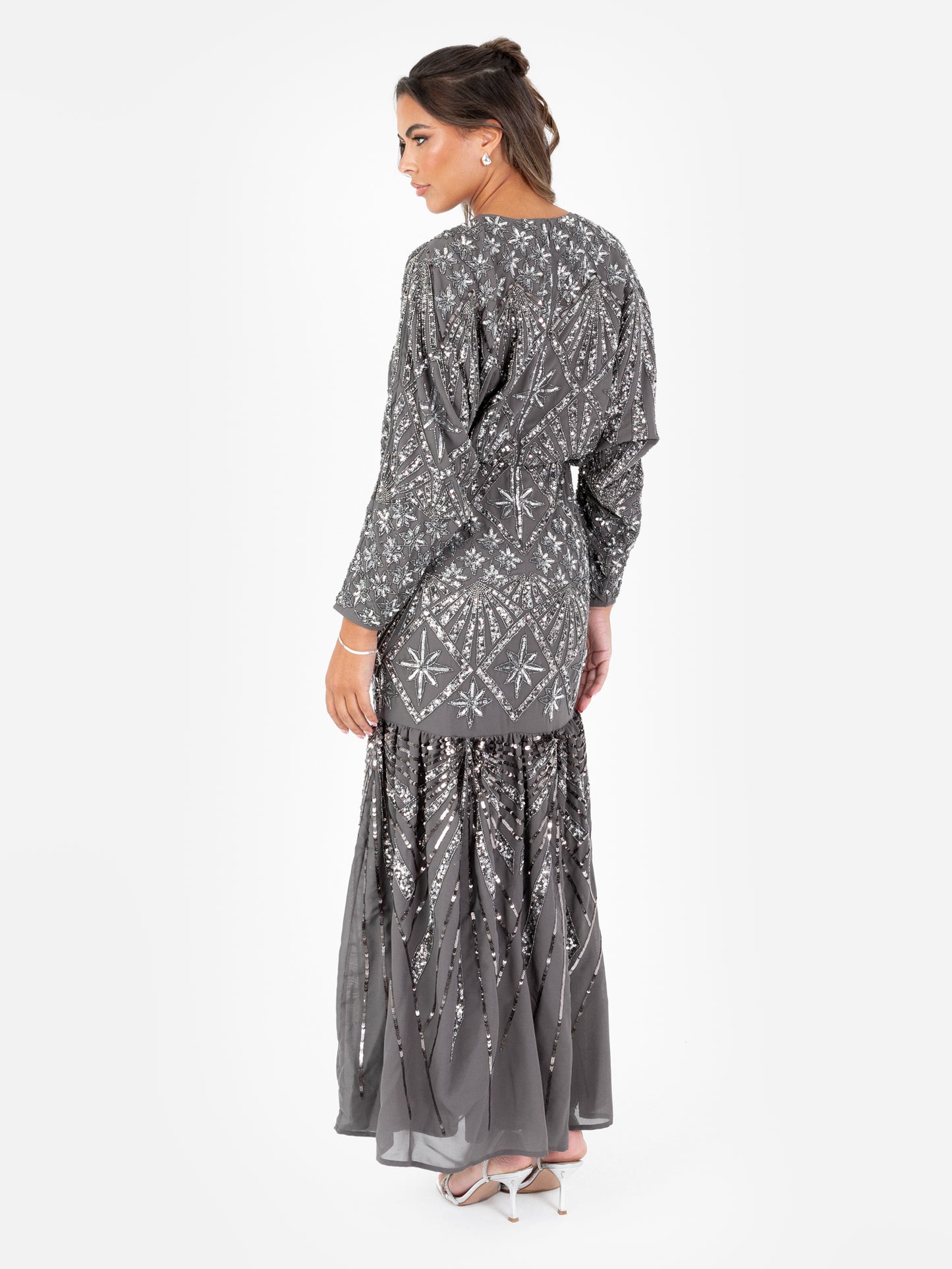 Maya Celestial Embellishment Long Sleeve Maxi Dress
