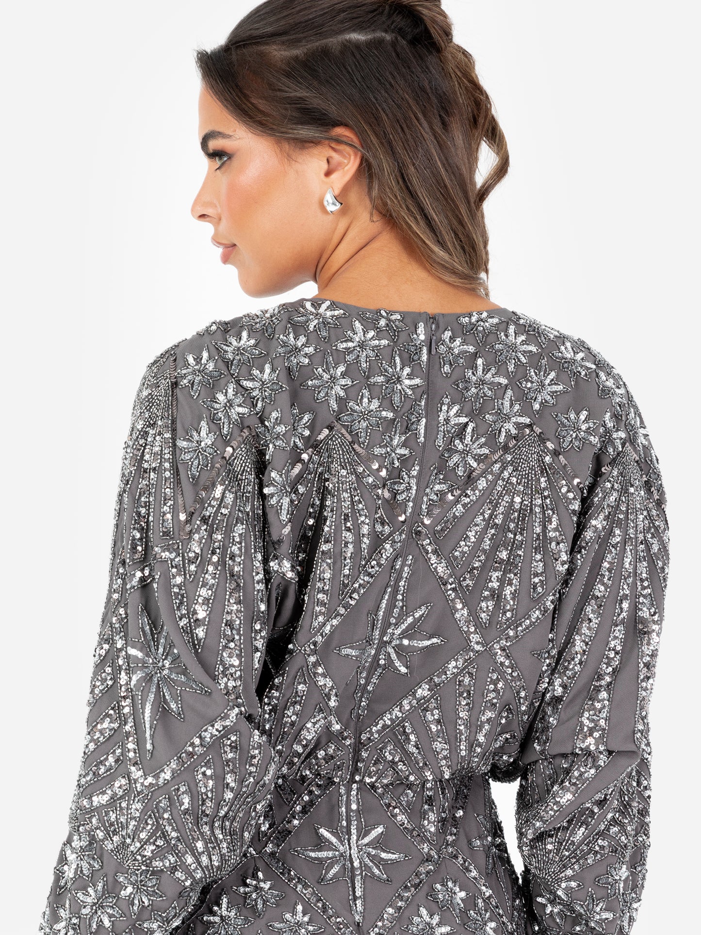 Maya Celestial Embellishment Long Sleeve Maxi Dress