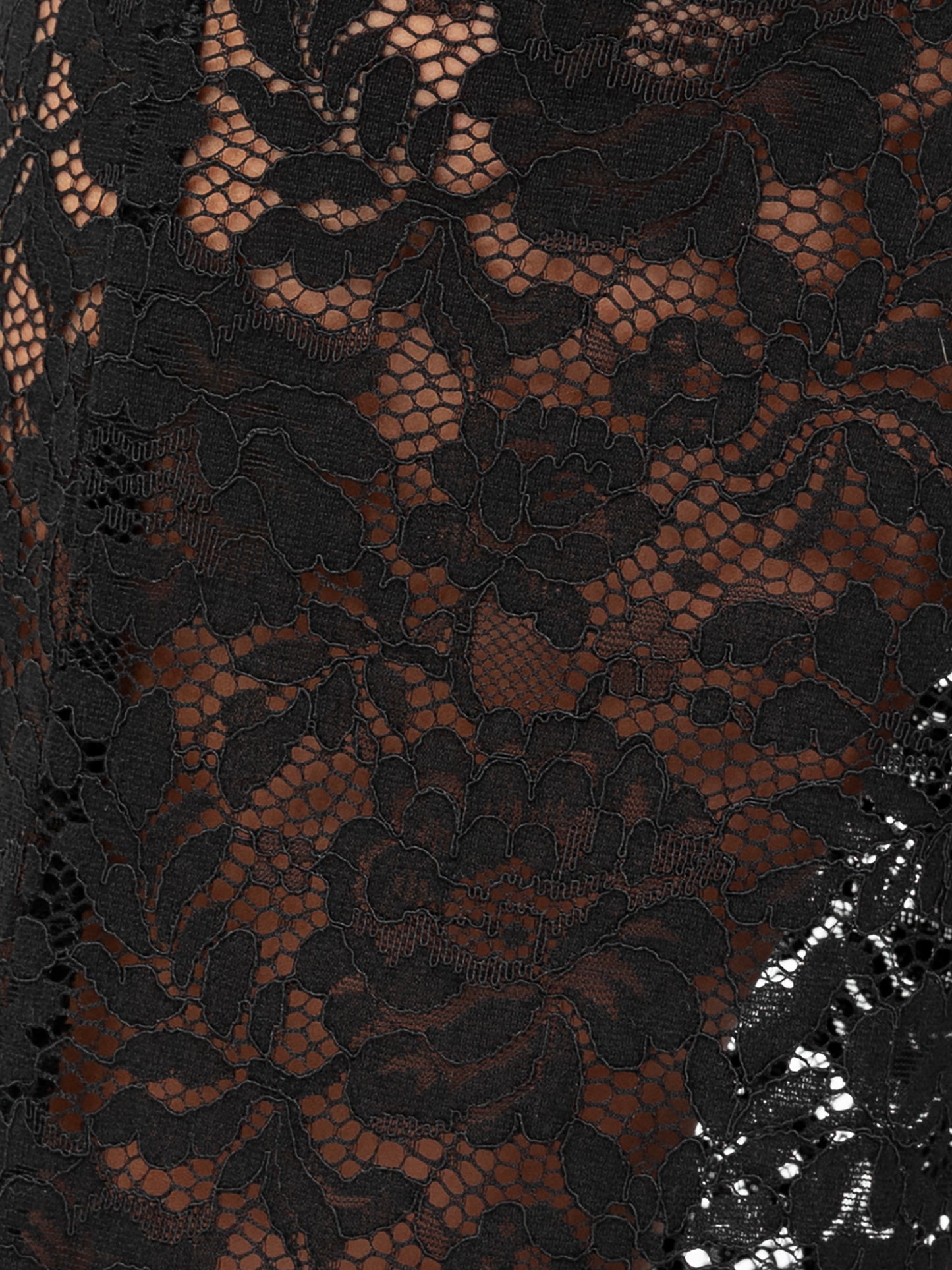 Maya Black Floral Lace High Waist Trousers