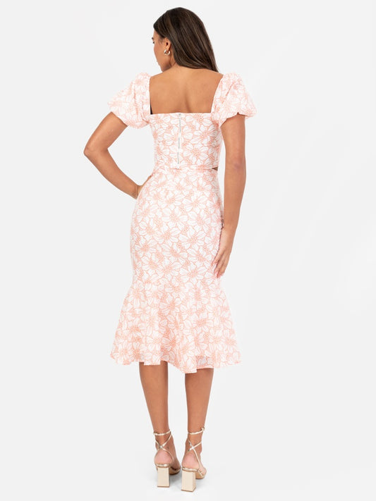 PEPLUM HEM MIDI SKIRT