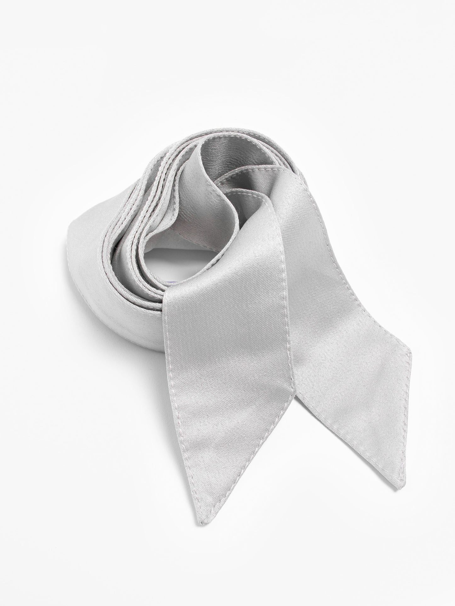 Maya Soft Grey Satin Sash Belt