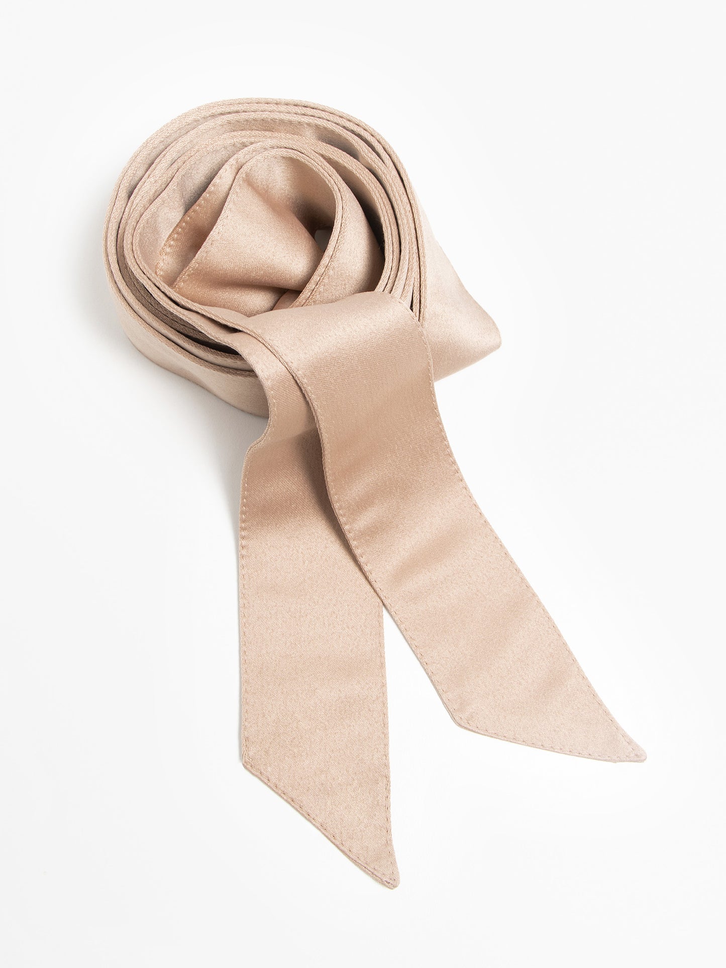 Maya Taupe Blush Satin Sash Belt