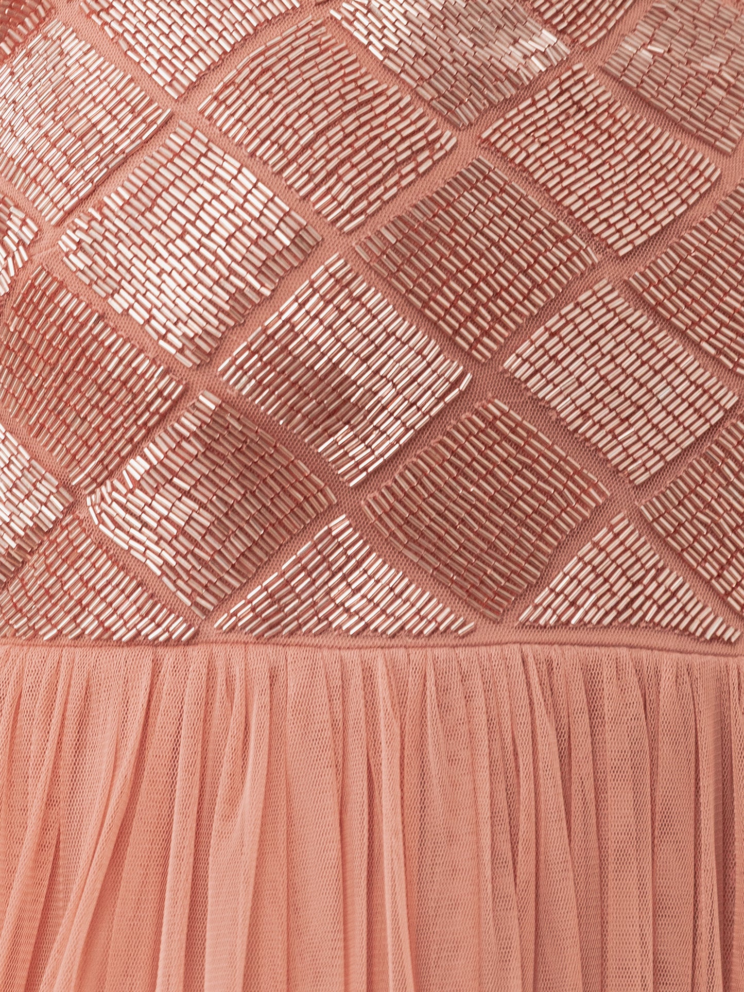 Maya Terracotta Pink Geometric Embellished Cami Maxi Dress