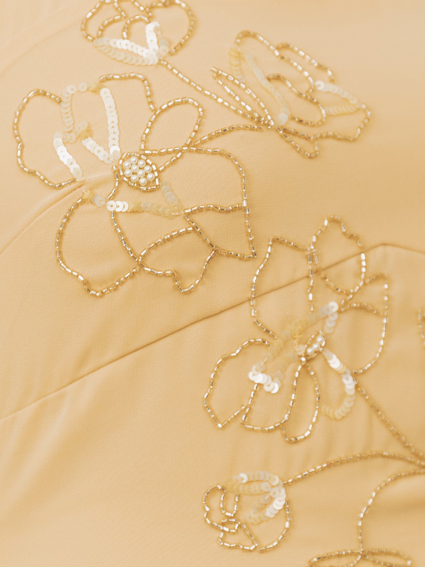 Maya Buttercream Floral Motif Halter Neck Midaxi Dress