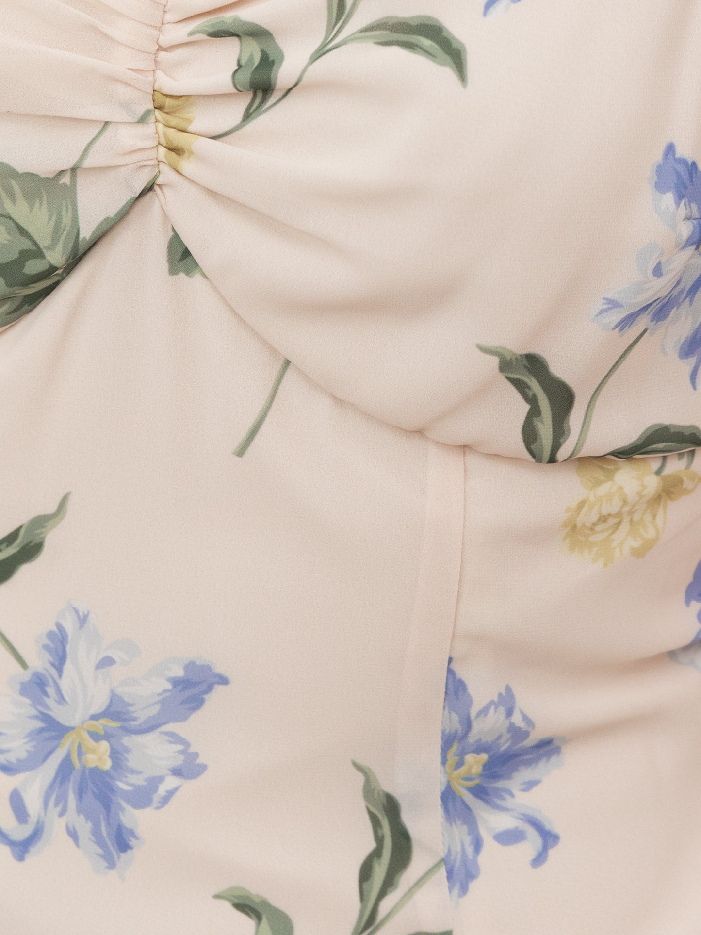 Anaya With Love Recycled Floral Flutter Sleeve Asymmetric Ruffle Maxi Dress