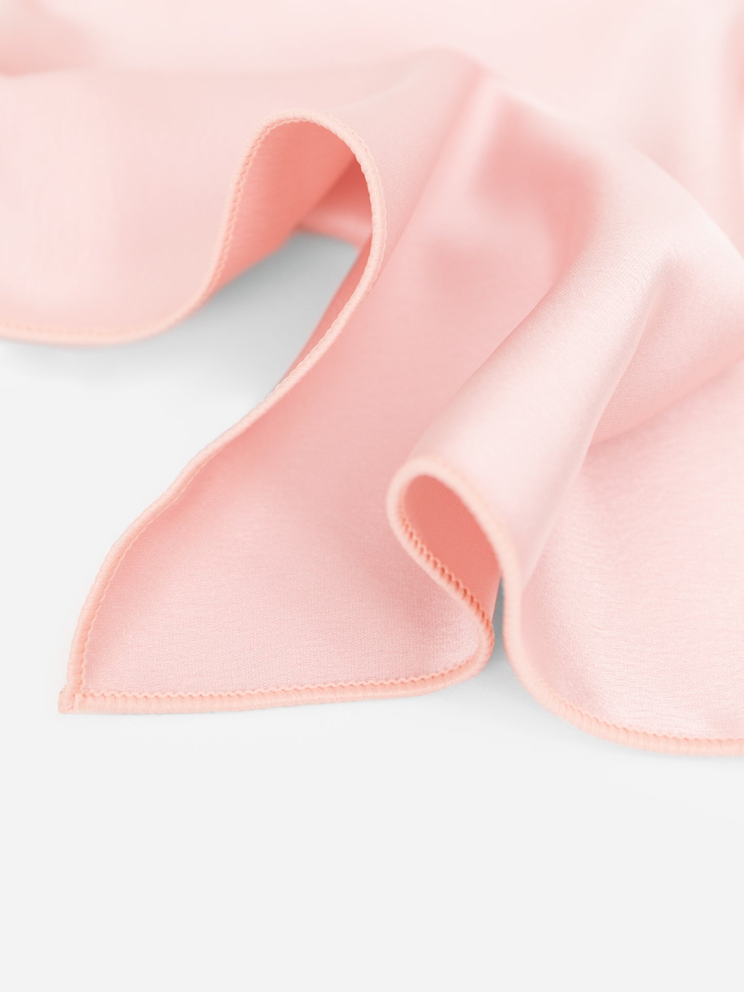 Maya Pale Pink Satin Tie & Pocket Square Set