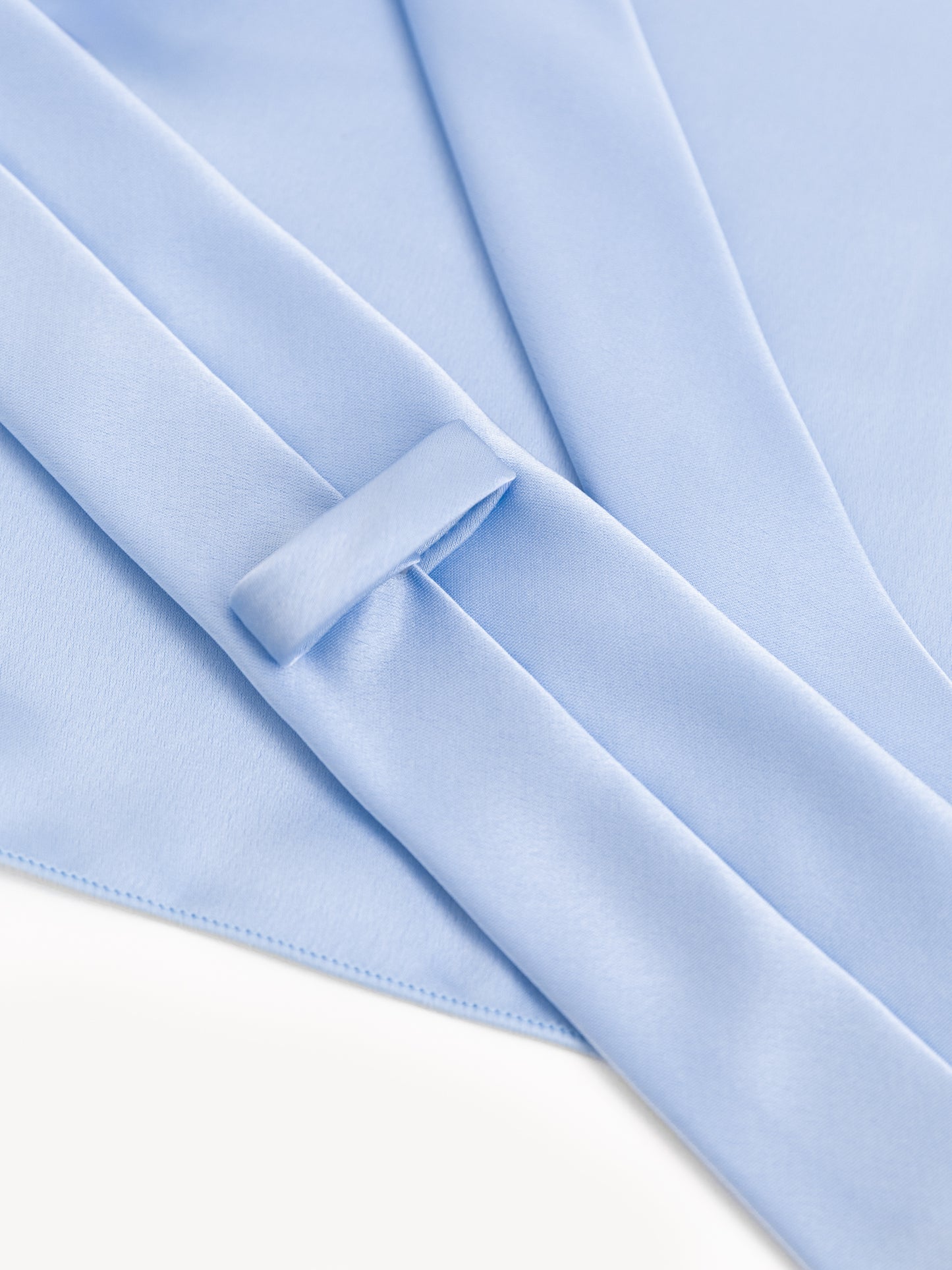 Maya Light Blue Satin Tie & Pocket Square Set